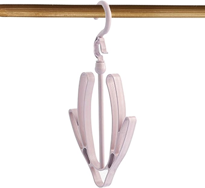 Shoe drying stand | Hanging Racks for Balcony, Cabinet, Cup Board | Hook Racks Organizer (Pink) - Image 3