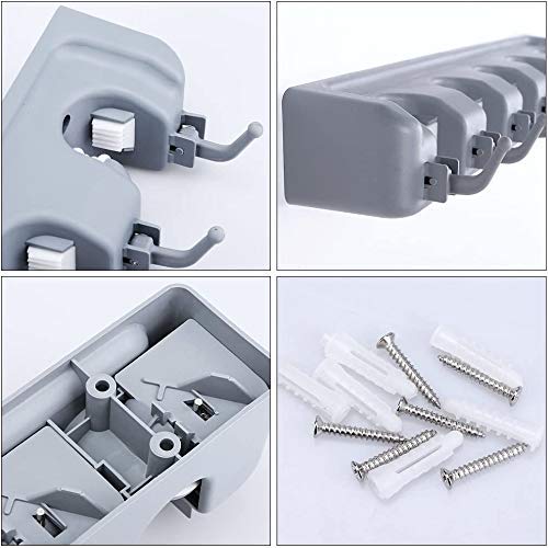 Mop And Broom Holder Wall Mount | Organizer For Home Garden Garage And Storage (Random color) - Image 5