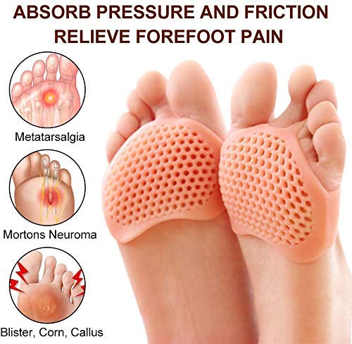 Silicone Gel Half Toe Heel Sleeve | Forefoot Insole Shoes Pain Relief Pads for Men and Women - Image 6