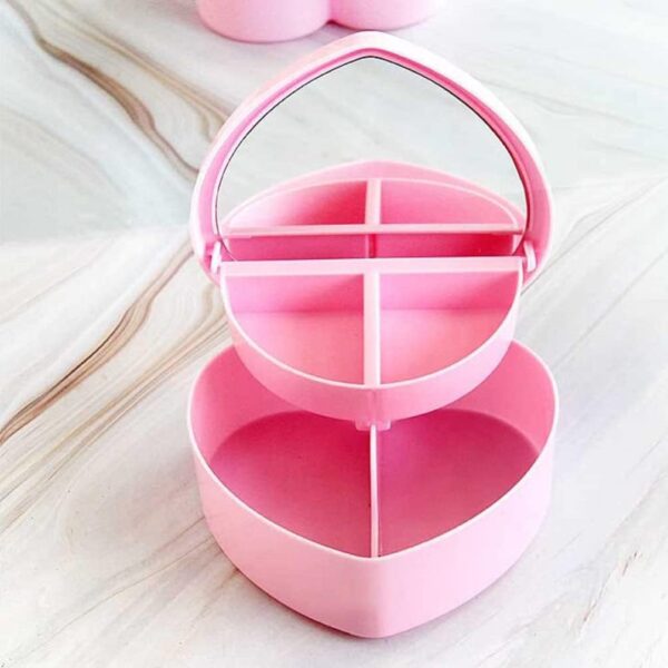 Heart-shaped Jewelry Box for Baby Girls Makeup Box (NW000291) - Image 5