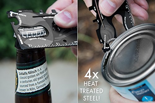 Ninja Wallet 18 in 1 Multifunction Survival Tool Outdoor Screwdriver, Bottle Opener, cell phone stand Stainless Steel (random color) - Image 8