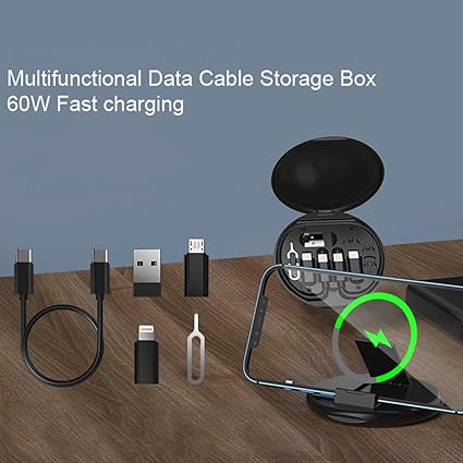 Multifunctional Data Cable Set 60W Fast Charging Cable for Android & Iphone (Random color) - Image 8