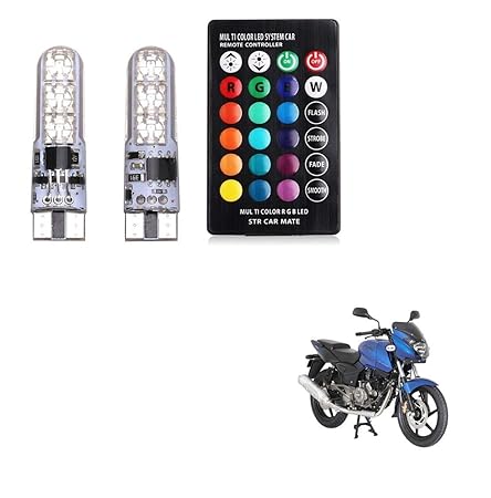 RGB Multicolor Car Led Bulbs Remote Control Parking Lights for car & bike - Image 3