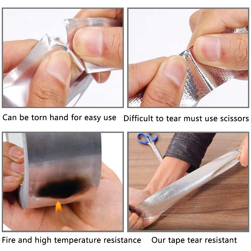 Aluminum Foil Tape  Waterproof Leakage  Strong Self-Adhesive Repair , Window Sill Gap, Pipe Rupture, Surface Crack, Home Renovation - Image 6