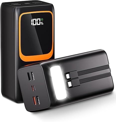 Aspor A350 50,000mAh - Fast Charging with Built-in Flashlight Power Bank for mobile and laptops  (Random color) - Image 3
