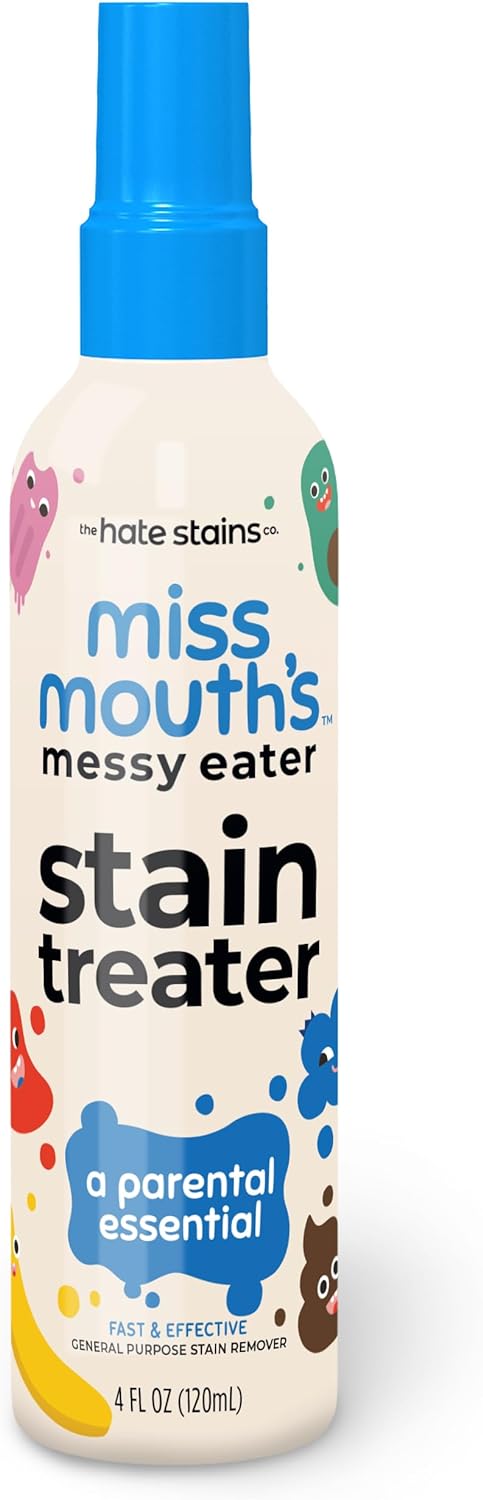 Miss Mouth's Messy Eater Stain Treater Spray - Stain Remover - Newborn & Baby Essentials - No Dry Cleaning Food, Grease, Coffee Off Laundry, Underwear, Fabric - 100ml (For every color) - Image 8