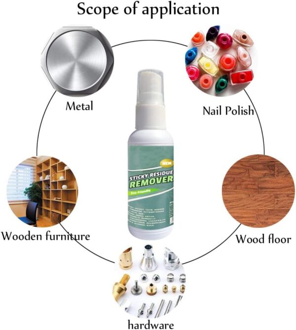 Sticky Stuff Remover Gel Spray, Portable Surface Safe Adhesive Remover, Ideal for Sticky Stains such as Bubblegum, Adhesive, Tape, Label Residue (30ML) - Image 12