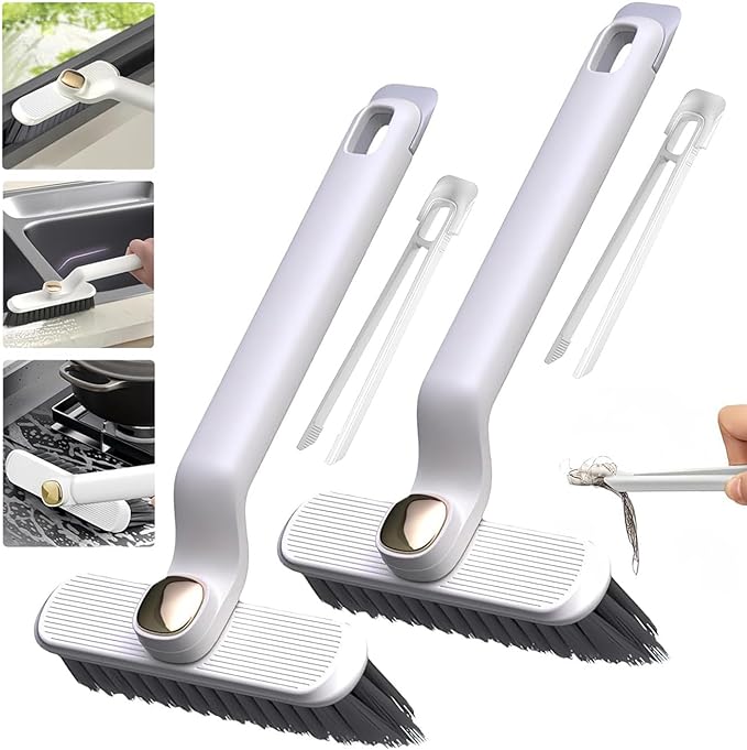 Multi-Function 360 Degree  Rotating Crevice Cleaning Brush,  Household Hard Bristle Crevice Gap Cleaning Tool (Random color)