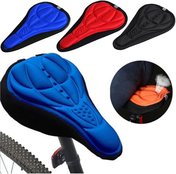 Bicycle Saddle Seat Cover  Soft GEL Foam Pad Padded Breathable Non-slip (Random color) - Image 2