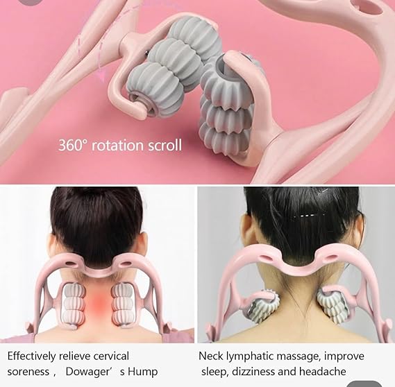 Manual Neck Massager For Cervical pain, deep Tissue | Handheld Massager Tool for Legs Waist Neck and Shoulder (Random color) - Image 12