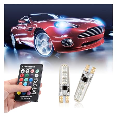 RGB Multicolor Car Led Bulbs Remote Control Parking Lights for car & bike - Image 8