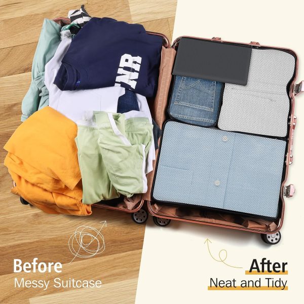 Travel Combo Deal - 6 PCs Travel Clothes Storage Bag Pouch | Inflatable Air Pillow Cushion | Portable Toothbrush Holder Case ( Random Color ) - Image 6