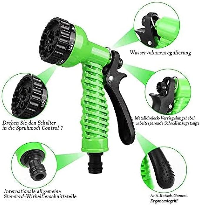 Magic Hose Pipe | Water Spray | Pressure Water spray Jet Gun |  Expandable, Flexible Garden Water Hose for Car Wash, Bike Wash, Home and Garden 150 ft (Random Color) - Image 5