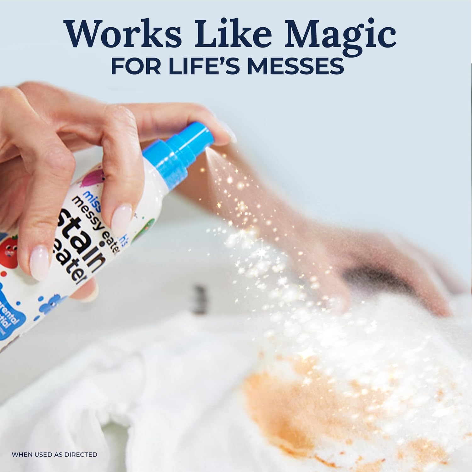 Miss Mouth's Messy Eater Stain Treater Spray - Stain Remover - Newborn & Baby Essentials - No Dry Cleaning Food, Grease, Coffee Off Laundry, Underwear, Fabric - 100ml (For every color) - Image 2