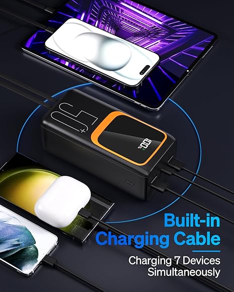 Aspor A350 50,000mAh - Fast Charging with Built-in Flashlight Power Bank for mobile and laptops  (Random color) - Image 5