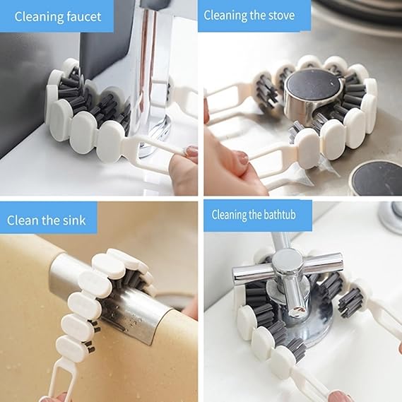 1 Pc - Bendable Multi-Purpose Cleaning Brush For Kitchen And Bathroom, Flexible Scrub Brush, Corner Cleaner, Stiff Bristle Crevice Brush - Image 6
