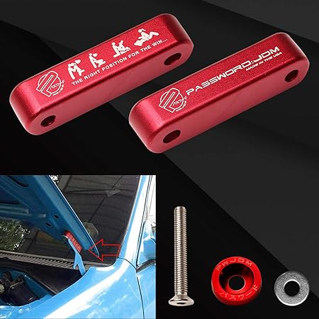 Car Hood Spacer Riser Kit | Vehicle Hood Bonnet Vent Space Modification Kit, Aluminium Alloy Billet - Image 4