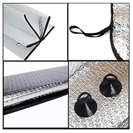 Universal Car Front Wind Screen Foldable Foil Curtains Sun Shade For Summer - Image 3