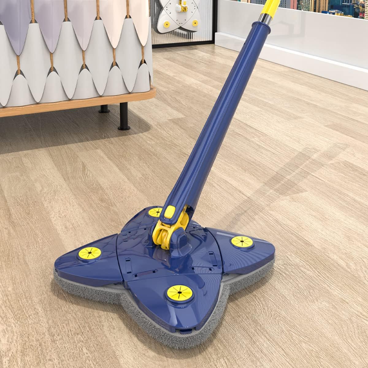 Cleaning Mop 360° Rotatable Adjustable Corner Mop  Self Squeezing Wringing Mop Multifunctiona Rotating Mop for Floor Wall Window - Image 2