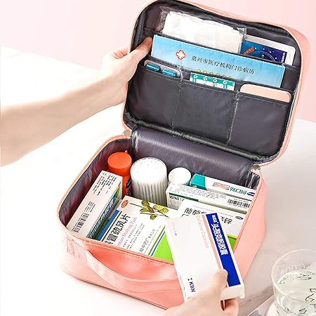 Empty Medicine Pills Storage Box Organizer | First Aid Kit Medicine Bag Portable Waterproof Outdoor Travel (Random color) - Image 10
