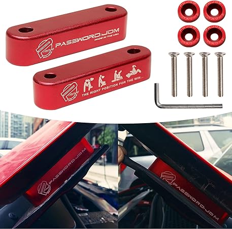 Car Hood Spacer Riser Kit | Vehicle Hood Bonnet Vent Space Modification Kit, Aluminium Alloy Billet - Image 3