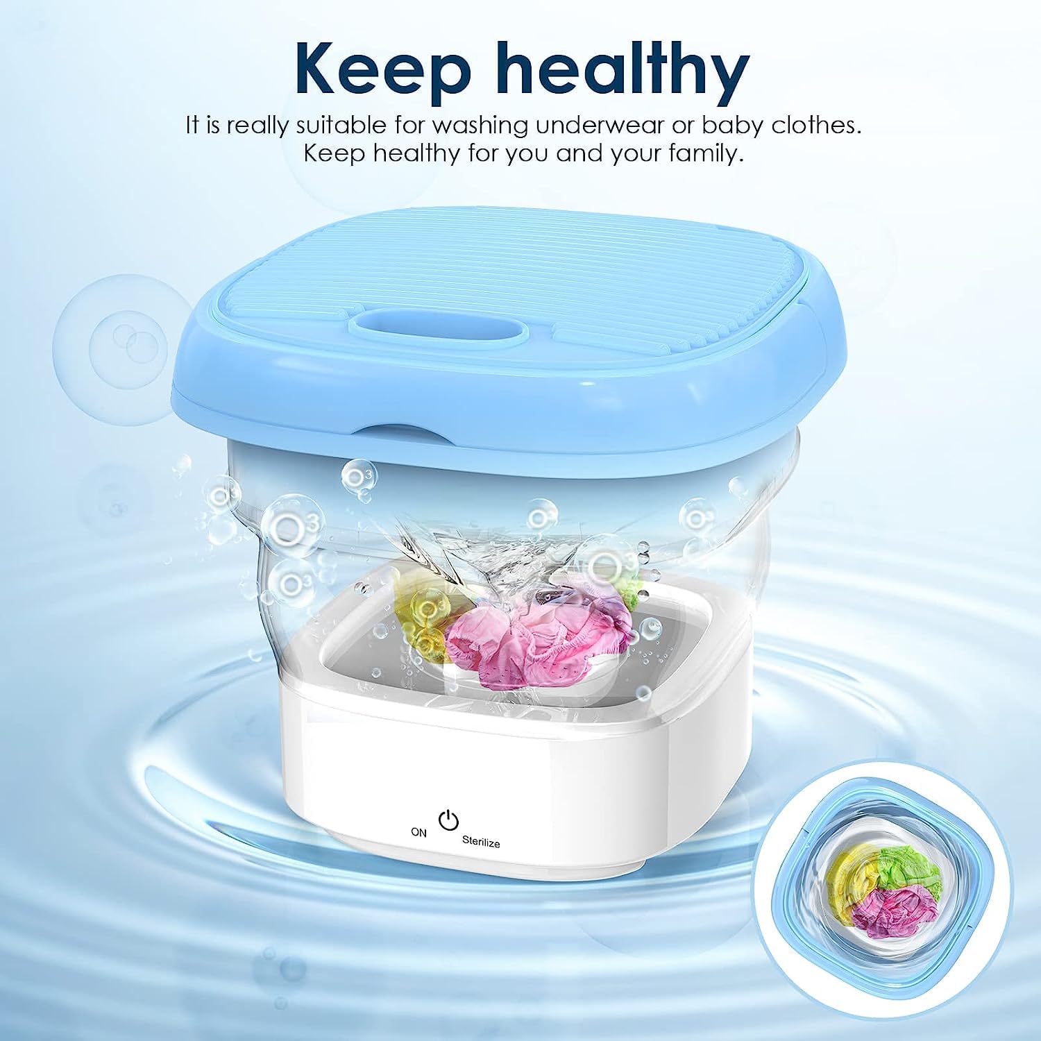 Semi-automatic Mini Folding Washing Machine with Dryer Good Quality( Random Color ) - Image 4