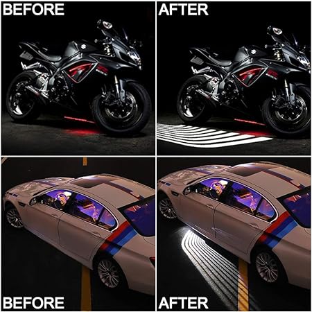 2PCS Motorcycle & Car Welcome Light Door Courtesy Lights With Projector   Led Carpet Underglow For Car Motorcycle Light and car - Image 5