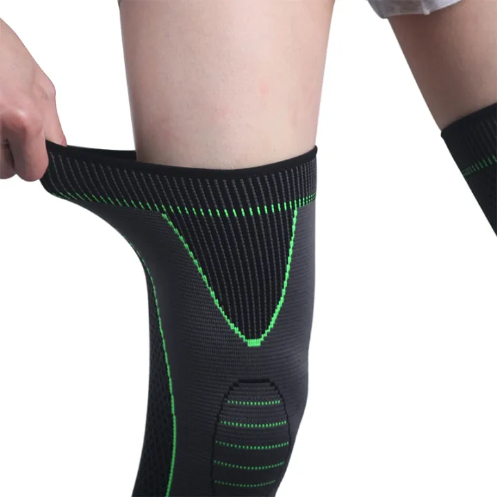 1 PCS Compression Knee Pads Support Sleeve Protector Elastic Kneepad Brace Spring Support Volleyball Running Silicone Long Full Legs Sleeve Arthritis Running Gym Sport - Image 8