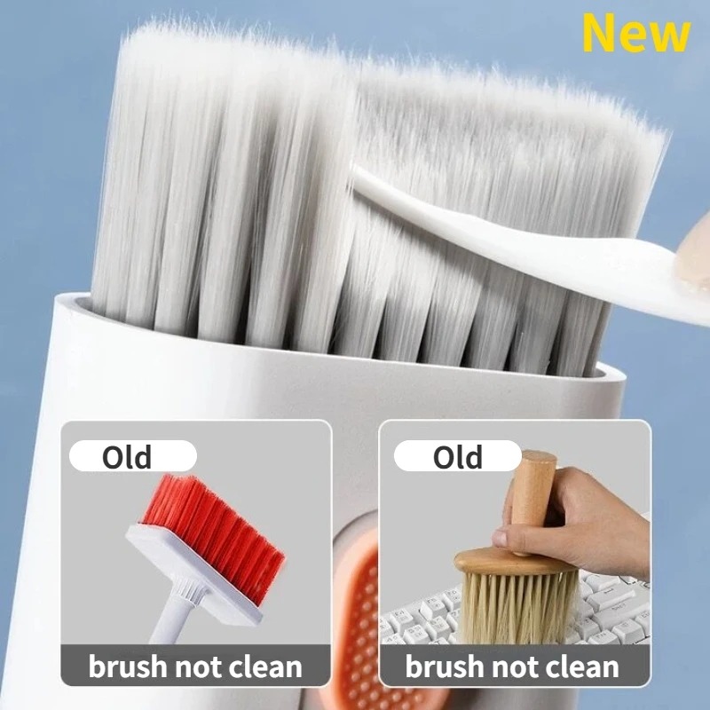 7 In 1 Kit Scalable Keyboard Cleaner Brush Earphone Cleaning Pen Cleaner Multifunction cleaning brush (random colors) - Image 24