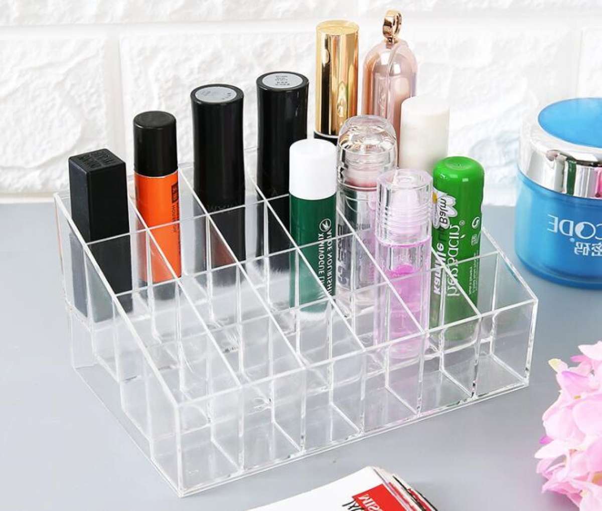 (NW00042) Makeup & Lipstick Organizer 24 Pcs Lipstick Holder Stand | Plastic Organizer for Cosmetic - Image 4