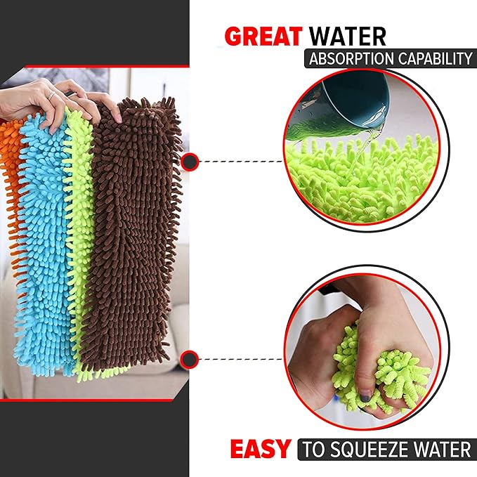 Universal Microfiber Mop duster Pads Head | Refill Replacement Micro fiber Cloth  (Random color) - Image 5