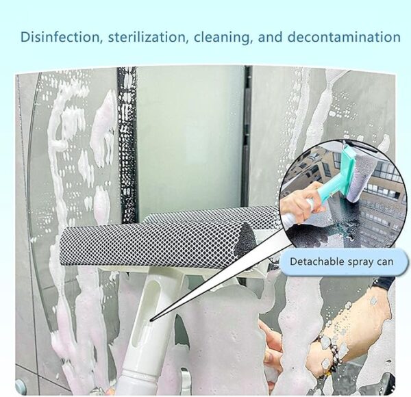 3 in 1 Spray, Sponge and Wipe Multifunctional Glass Cleaning Brush Wiper for Car, Bathrooms, Kitchens, and Living Rooms (random color) - Image 10