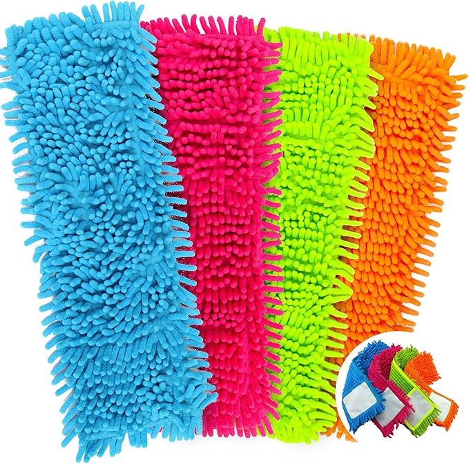 Universal Microfiber Mop duster Pads Head | Refill Replacement Micro fiber Cloth  (Random color)
