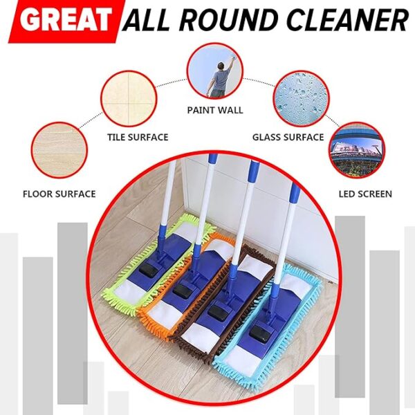 Universal Microfiber Mop duster Pads Head | Refill Replacement Micro fiber Cloth  (Random color) - Image 6