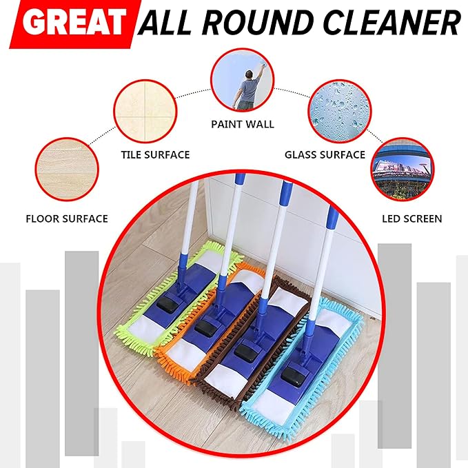 Universal Microfiber Mop duster Pads Head | Refill Replacement Micro fiber Cloth  (Random color) - Image 6
