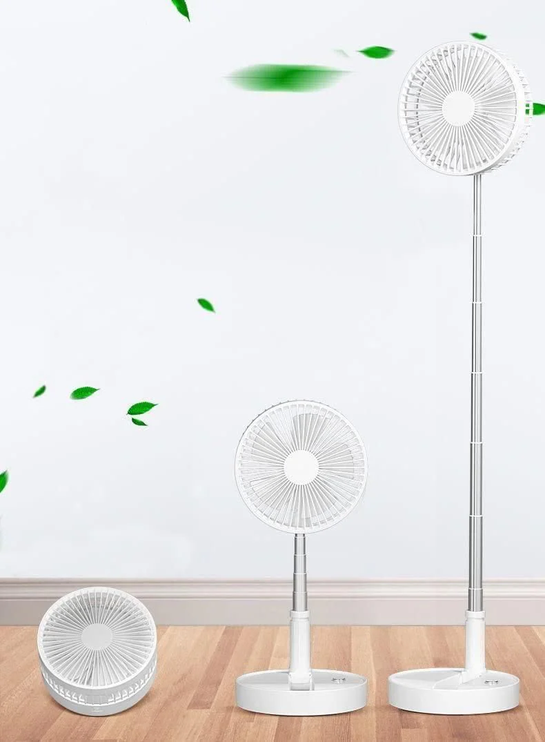 Long Stand Rechargeable Portable Folding Fan | Extendable Floor & Desktop Fan: Silent, Powerful, Portable (Random color) - Image 16