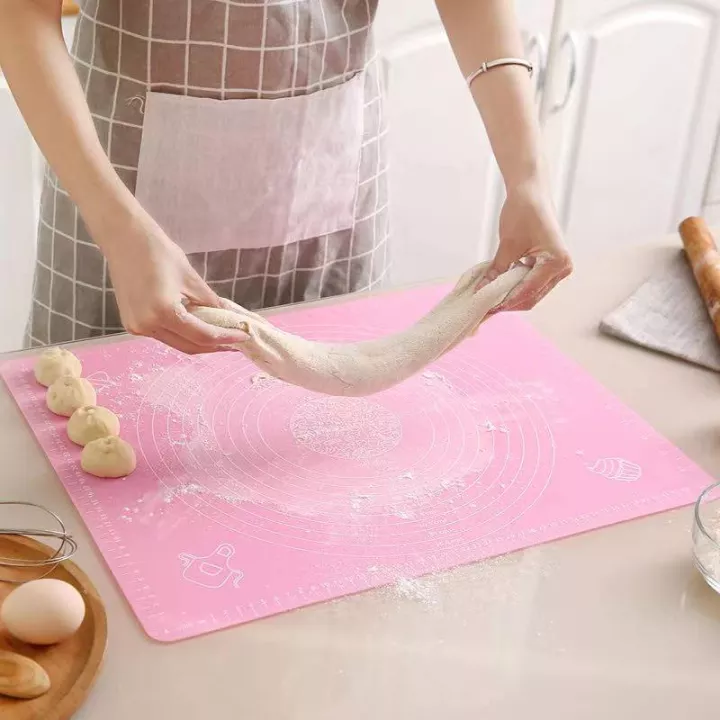 Silicone Baking Mat With Measurements Heat Resistant Cookie Sheet Oven Liner | Non Stick Flour Rolling Mat | Baking Mat Kneading Dough Pad (Random Color) - Image 5
