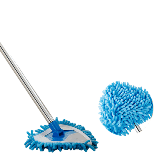 Detachable Washable Cleaning Triangle Telescopic Micro Fiber Mop & Duster (Random color) - Image 4