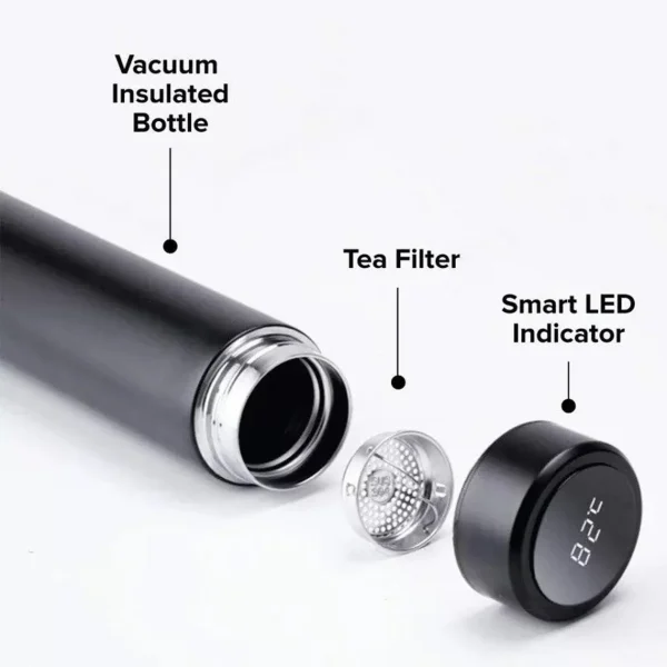 Temperature Display Vacuum Insulated Water Bottle Thermo Flask Made of Premium Stainless Steel Coffee Cup (Random Color) - Image 4