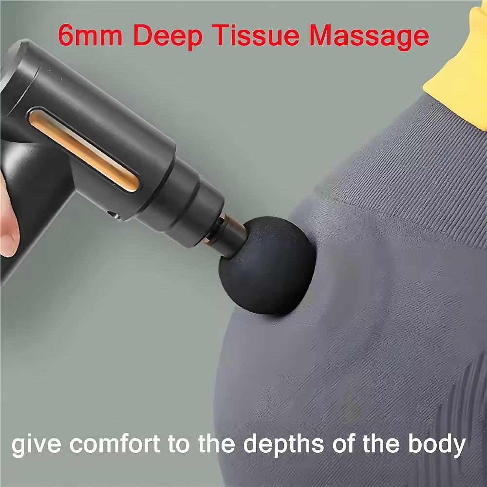 Massage Gun Deep Tissue, Handheld Muscle Massager with 4 Massage Heads, Super Quiet Massage Gun for Muscle Pain Relief Relax Recovery - Image 6