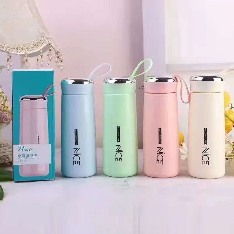 Nice Glass Bottle Water Mini Flask Bottle With Vaccum Flask And Loop Temperature Resistant,400ml (random Colors) - Image 7
