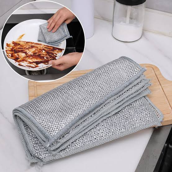 Dish washing Cleaning cloth | Wire Dish washing Rugs for Wet and Dry, Metal Wire Dish Towels for Kitchen, Dishes - Image 3