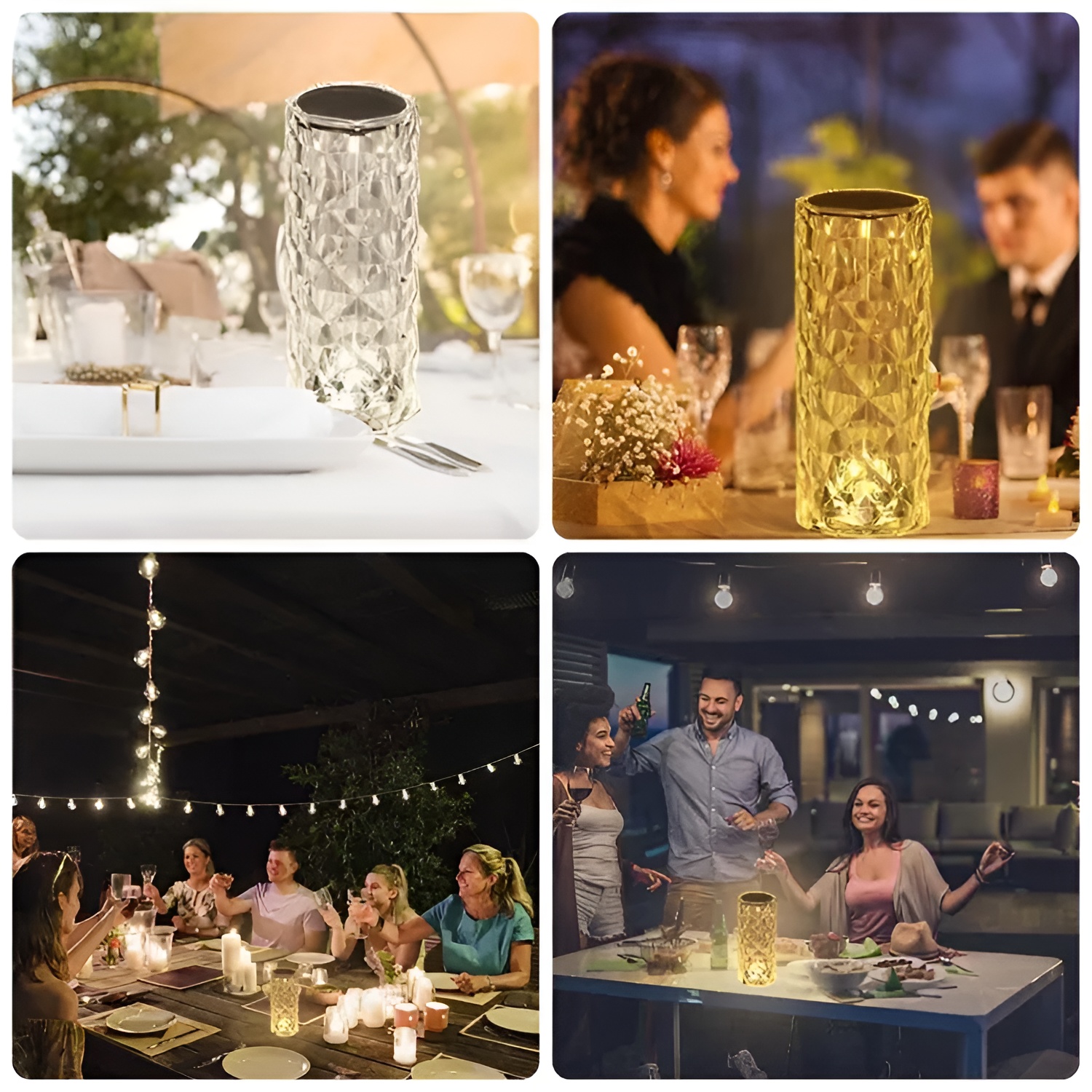 16 Colors Diamond Rose Crystal Lamp Bedside Acrylic  Table Lamp | Led Diamond Touch Lamp With Remote - Image 4
