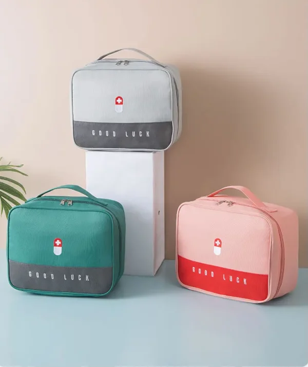 Empty Medicine Pills Storage Box Organizer | First Aid Kit Medicine Bag Portable Waterproof Outdoor Travel (Random color) - Image 11