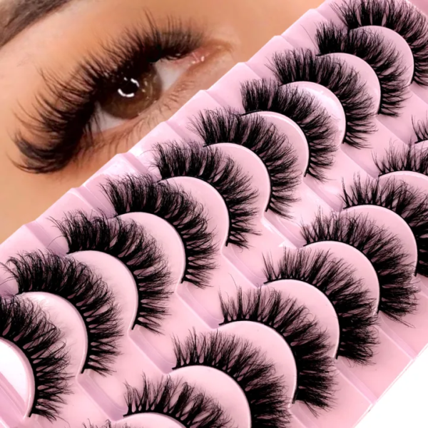 M38 3D False Eyelashes Fake Eyelashes Dramatic Messy Mink for girls & women