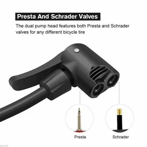 High Pressure Foot Air Pump with Gauge, Heavy Duty Foot Pump for Bike, Ball, Scooter, Car, Inflatable Toys, Mini Pump - Image 7