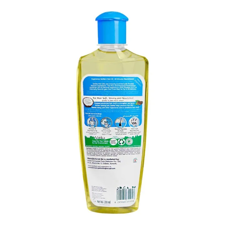 Dabur Vatika Naturals Volume & Thickness Coconut Enriched Hair Oil, 200ml - Image 2