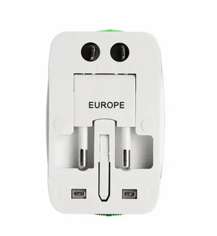 All in One Universal Adaptor with Two USB ports travel accessory - Image 4