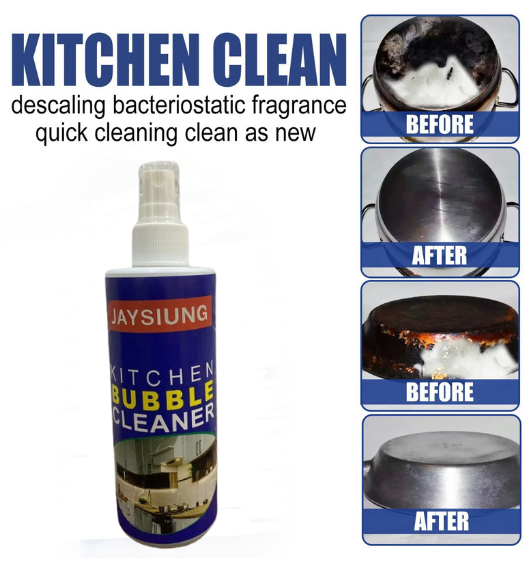 Kitchen Bubble Grease Cleaner 250ML | Dirt Grease dust cleaner for car, kitchen, home - Image 3