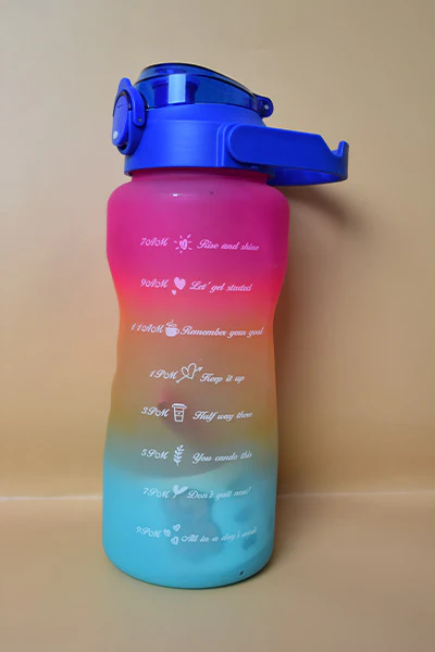 (NW000110) Leak-Proof Sports Bottle, Motivational Water Bottle with Time Marking for Sports Gym Outdoor(Random color) - Image 3